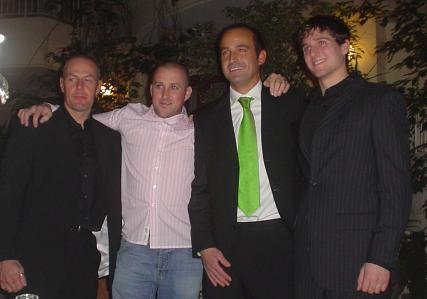 Mark Cox, Nick Crowe, Tim Reeves and Patrick Farrance at a fundraising function (JDF)